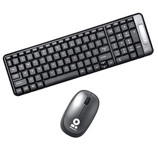 [BR-ACC-6000625] KIT TECLADO Y MOUSE BROBOTIX INALAMBRICO GRIS