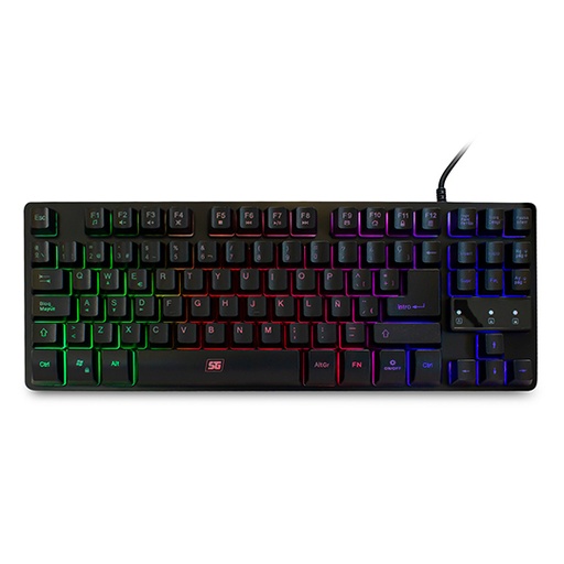 [VOR-ACC-KB503] Teclado tkl Vorago start the game KB-503 alámbrico tenkeyless,rainbow, USB,negro