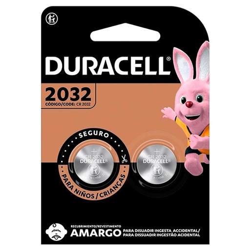 [DUR-PIL-2032] Pila de litio modelo 2032, blíster de 2 piezas.