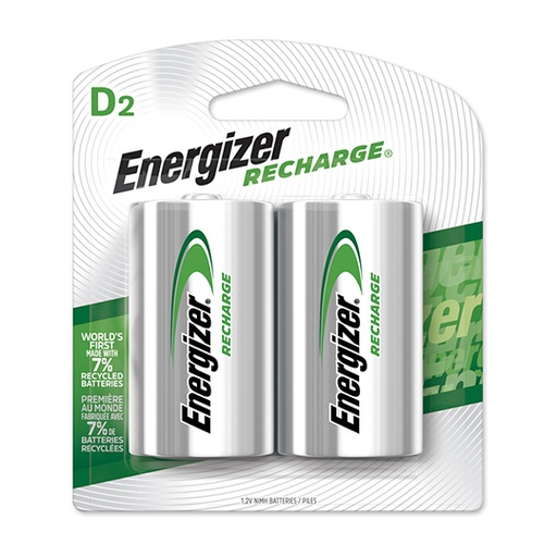[ENE-PIL-NIHM50] PILA RECARGABLE ENERGIZER D BLÍSTER CON2 PZAS