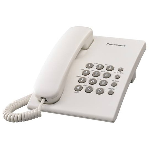 [TEL-PAN-TS500M] Teléfono alámbrico Panasonic modelo KX-TS500MEW color blanco