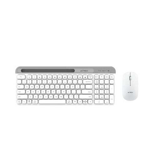[ACT-ACC-936262] KIT TECLADO Y MOUSE ACTECK INALÁMBRICO CREATOR VIRTUOS SILK MK720 COLOR BLANCO