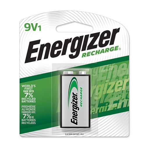 [ENE-PIL-9VREC] Pila recargable Energizer 9v blíster de 1 pza