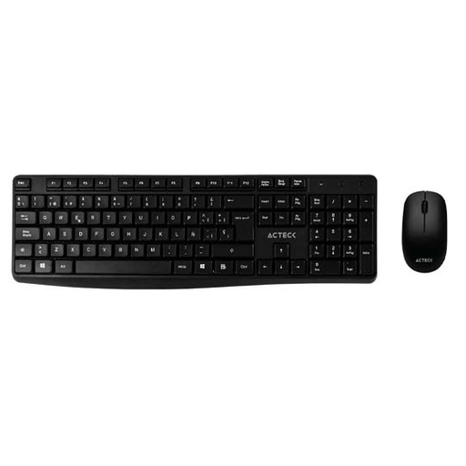 [ACT-ACC-931755] TECLADO CLÁSICO + MOUSE 1XRECEPTOR 2.4GHZ + 2XBAT AAA + 1XBAT AA INCLUIDAS NEGR