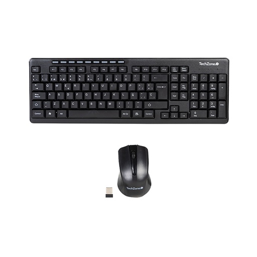 [TZ-ACC-TZ16C] KIT Inalámbrico Mouse + Teclado TECHZONE TZ16COMB01-INA