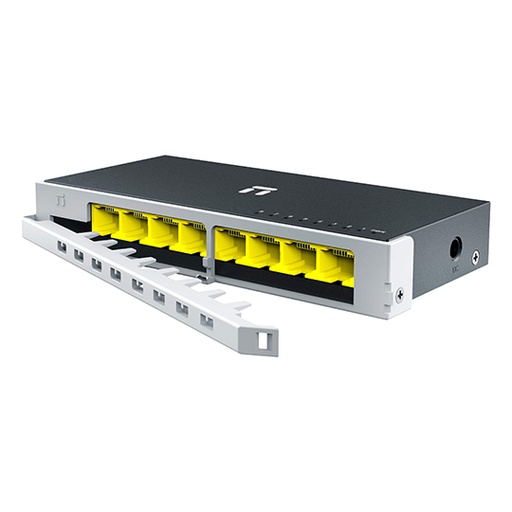 [NET-SW-ST108GD] 8 port gigabit desktop switch, metal housing with build IN safety lock