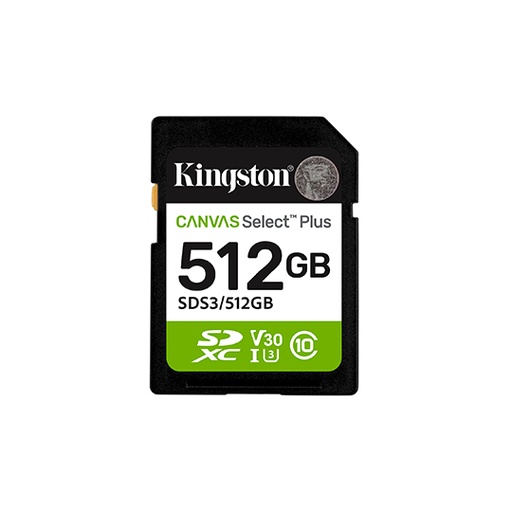 [ME-KIN-SDS3512G] 512GB SDXC Canvas Select Plus Gen3 150MB/s C10 UHS-I U3 V30
