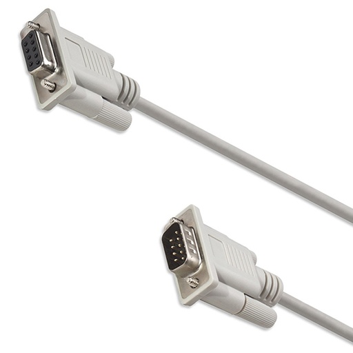 [IC-CO-304238] Cable Serial Manhattan DB9 Macho a DB9 Hembra 1.8 Metros Gris