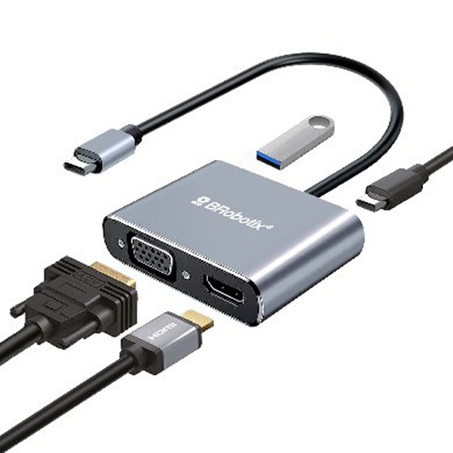 [BR-CO-6000687] Docking Brobotix Hub 4 en 1 HDMI svga USB c