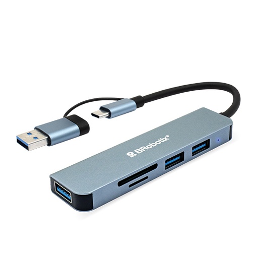 [BR-CO-6005453] DOCKING HUB BROBOTIX 5 EN 1 BROBOTIX USB DUAL C Y A