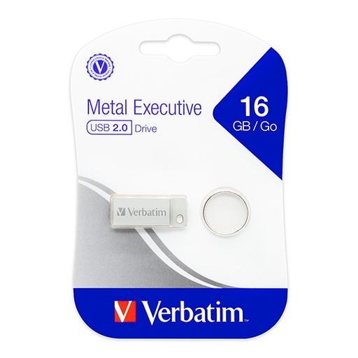 [VER-ACC-98748] Memoria Verbatim USB 16GB metal executive silver