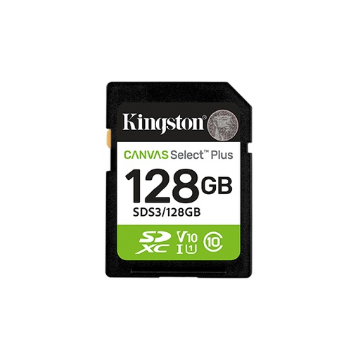 [ME-KIN-SDS3128G] 128GB SDXC Canvas Select Plus Gen3 150MB/s C10 UHS-I U1 V10