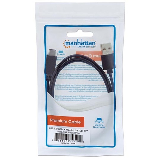 [IC-CO-353298] Cable Manhattan USB tipo c a-c m-m v2.0 1m