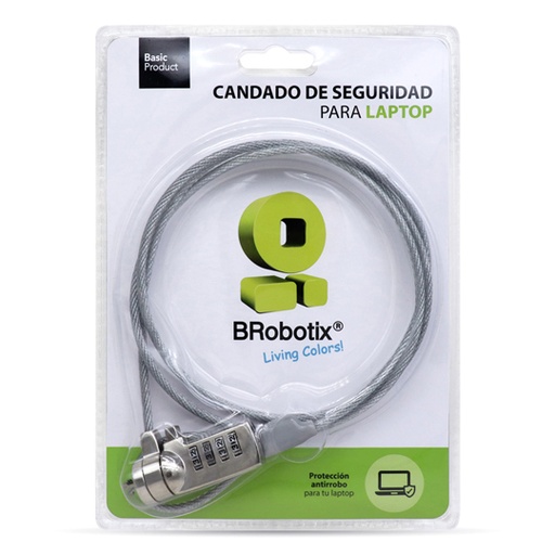 [BR-ACC-128899] Candado de combinacion Brobotix para laptop