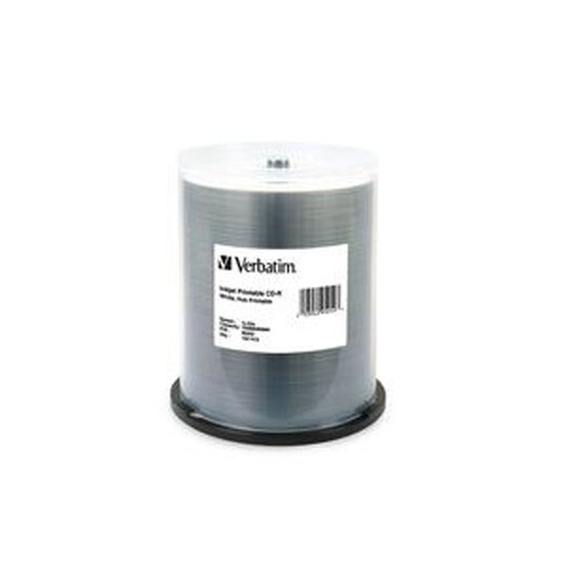 [VER-DIS-95252] Disco Verbatim CD-R 52x 700MB white ink imprimible 100 pzas