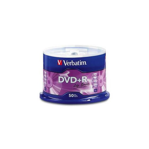 [VER-DIS-97174D] Disco Verbatim DVD-R life series 16x campana 50 piezas