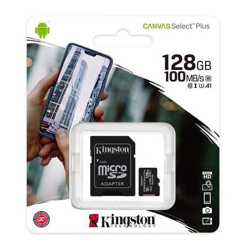 [ME-KIN-SDCS2128] Microsd Con Adaptador Cl10, 128GB, A1..