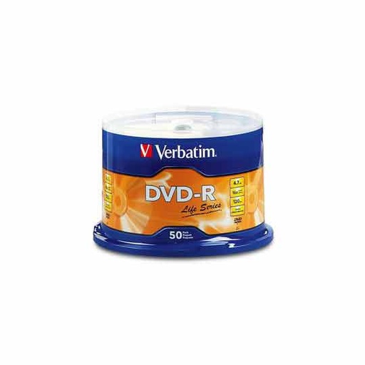 [VER-DIS-97176D] Disco Verbatim DVD-R 16x con 50 pzas.