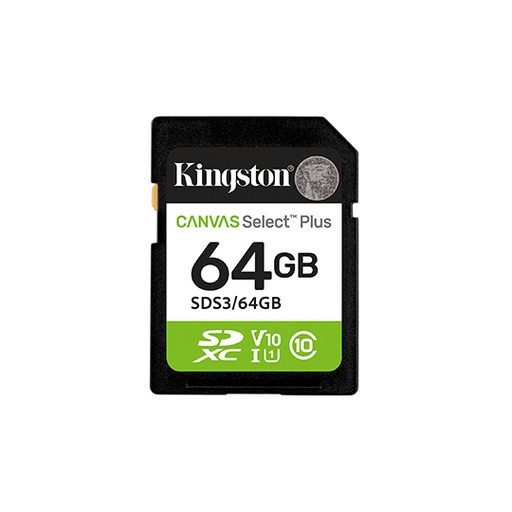 [ME-KIN-SDS364GB] 64GB SDXC Canvas Select Plus Gen3 100MB/s C10 UHS-I U1 V10