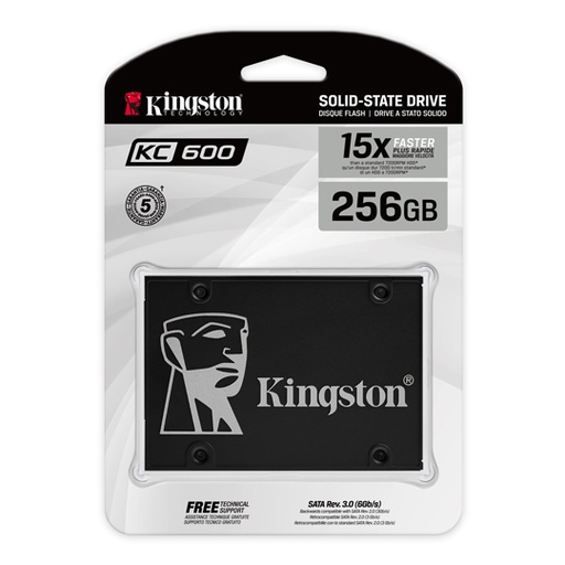 [ME-KIN-256KC600] SSD KC600 NAND 3D TLC, 256GB, SATA III, 2.5', 7MM