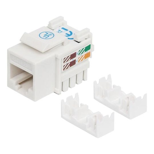 [IC-CO-210591] JACK RJ45 CAT 6, UTP TIPO KEYSTONE DE IMPACTO COLOR BLANCO