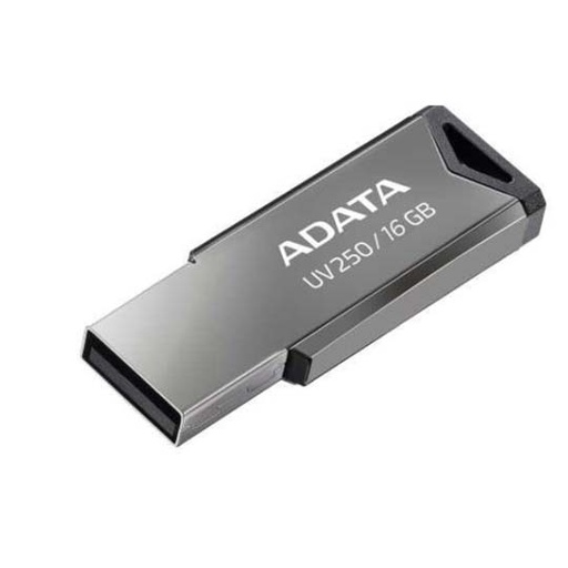 [ME-ADA-16GRBK] MEMORIA FLASH ADATA UV250 16GB USB 2.0 PLATA