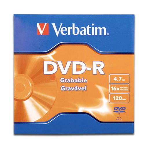 [VER-DIS-VB97323] Disco Verbatim DVD-R 16x 4.7GB sobre individual