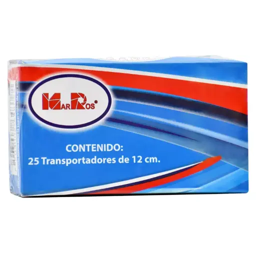 [118020370] TRANSPORTADOR 180° 12CMS MR370 ATADO DE 25 PZAS.