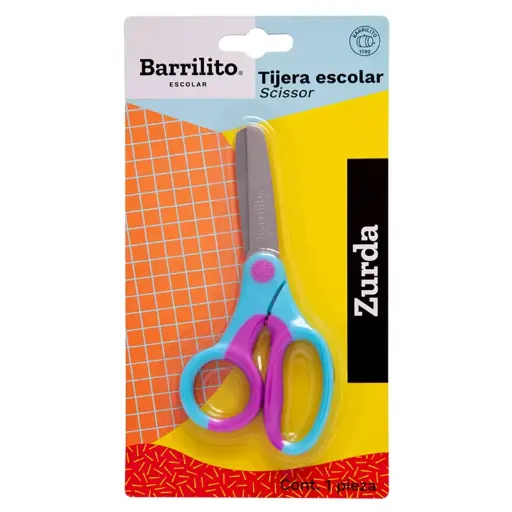 [8406073] TIJERA ESCOLAR PARA ZURDO 146-5NI ATADO DE 6 PZAS.