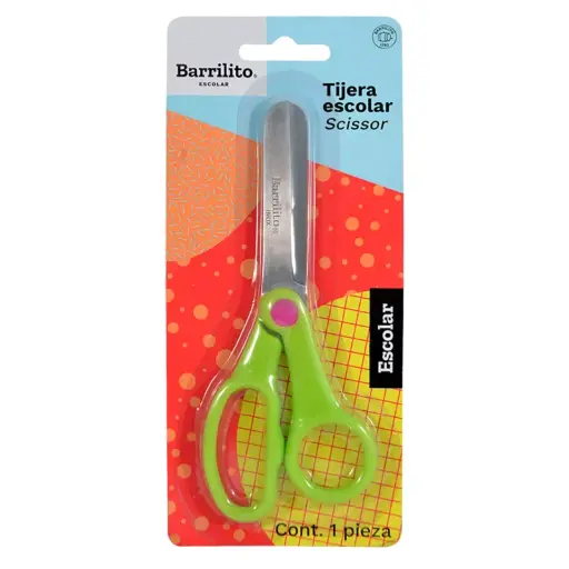 [840674] TIJERA ESCOLAR BARRILITO B60 ATADO DE 6 PZAS.