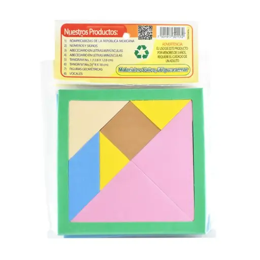 [5202020] TANGRAM DE FOAMY CHICO SUN RISE ATADO DE 5 PZAS.