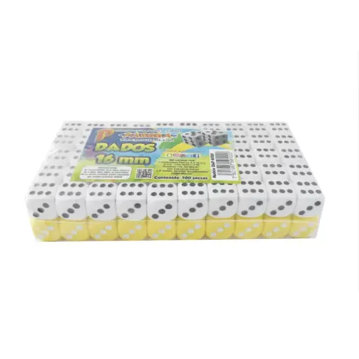 [468020153] DADOS DE PLASTICO PASCUA 16MM C/100 SURTIDO