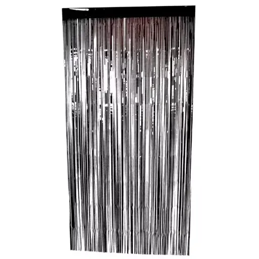 [349080052] CORTINA DECORATIVA FOIL 2CMX1M 8995-F NEGRO