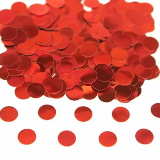 [34902034] CONFETTI METALIZADO 1CM 30GRS 8602 ROJO