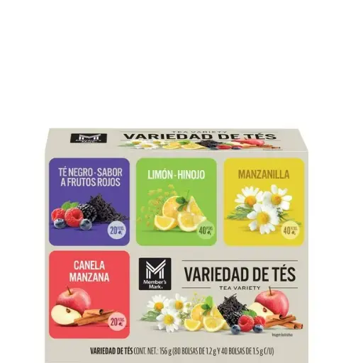 [981022429] Pack de Tés Member's Mark Varios de Sabores 120 pzas