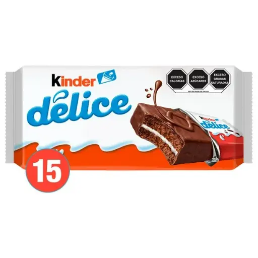 [981000276] Pastelito Kinder Delice 15 pzas de 39 g c/u