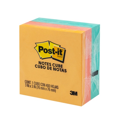 [2018-LA] Notas adhesivas Mod. 2018-LA Post-it aqua 3x3 pulgadas 1 block con 400 hojas