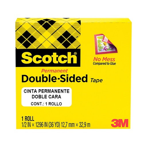 [665] Cinta doble cara Mod. 665 Scotch 3M 12.7x32.9 caja con 1 pieza