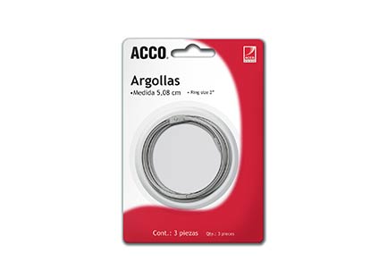 [P1111] ARGOLLAS ACCO 2" BLISTER C/3