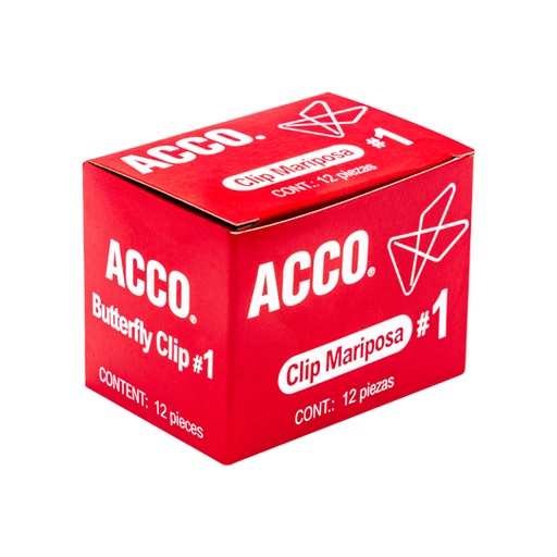 [P1710] Clip mariposa no. 1 ACCO capacidad hasta150 hojas