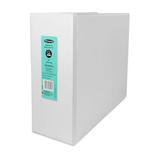 [P3213] Carpeta panorama herraje D 5" ACCO colorblanco, tamaño carta