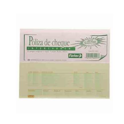 [ER0148] POLIZA DE CHEQUES INTERCARBON  ½ OFICIO 25 JGS