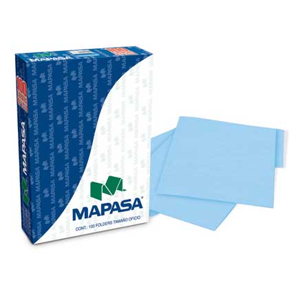 [PA0002] FOLDERS MAPASA AZUL OFICIO C/100