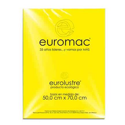 [EL0001] PAPEL LUSTRE EUROMAC AMARILLO CANARIO 50X70 25 HOJAS