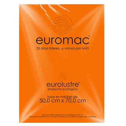 [EL0031] PAPEL LUSTRE EUROMAC NARANJA 50X70 25 HOJAS