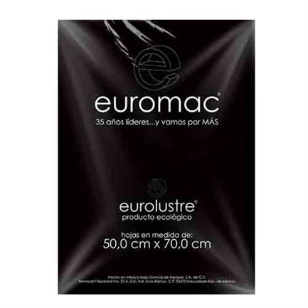 [EL0034] PAPEL LUSTRE EUROMAC NEGRO 50X70 25 HOJAS