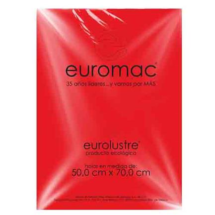 [EL0037] PAPEL LUSTRE EUROMAC ROJO 50X70 24HOJAS