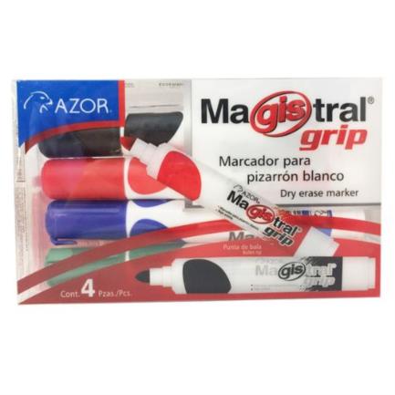 [8394] Marcador Magistral 8394 Grip C/4 Colores Surtidos