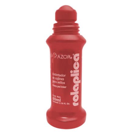 [587RO] Tinta Azor Rolaplica 587 para Sellos Rojo 60ml