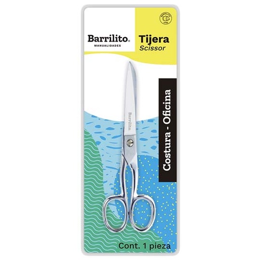 [8642-6CN] Tijera oficina/costura Barrilito 15.2 cmuso escolar, oficina y manualidades